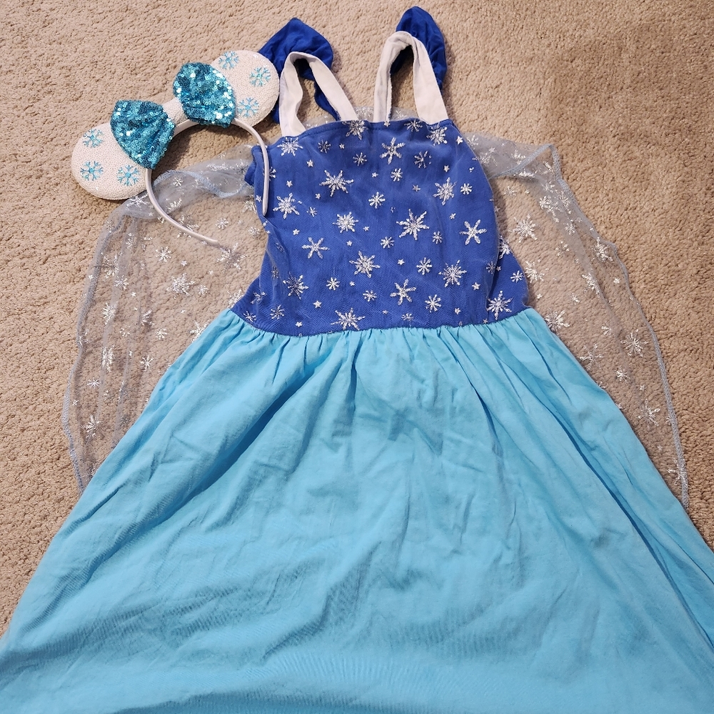 Elsa inspired tank dress with ears